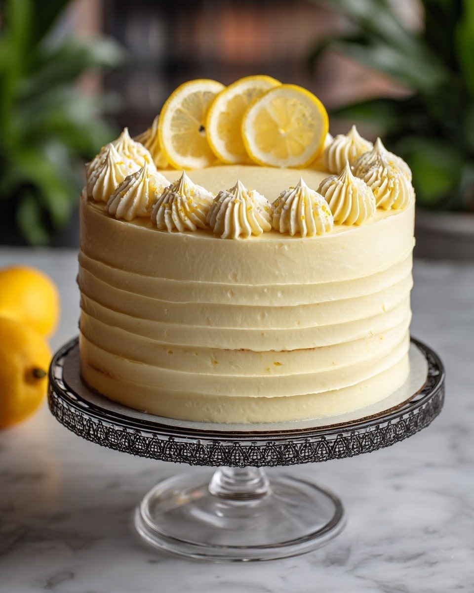 Creamy Lemon Cheesecake Cake Recipe - Recipe Image — Creamy Lemon Cheesecake Cake, Easy Lemon Cheesecake Dessert, Lemon Cake with Cheesecake Filling, Quick Lemon Cheesecake Recipe, Bright Citrusy Cake