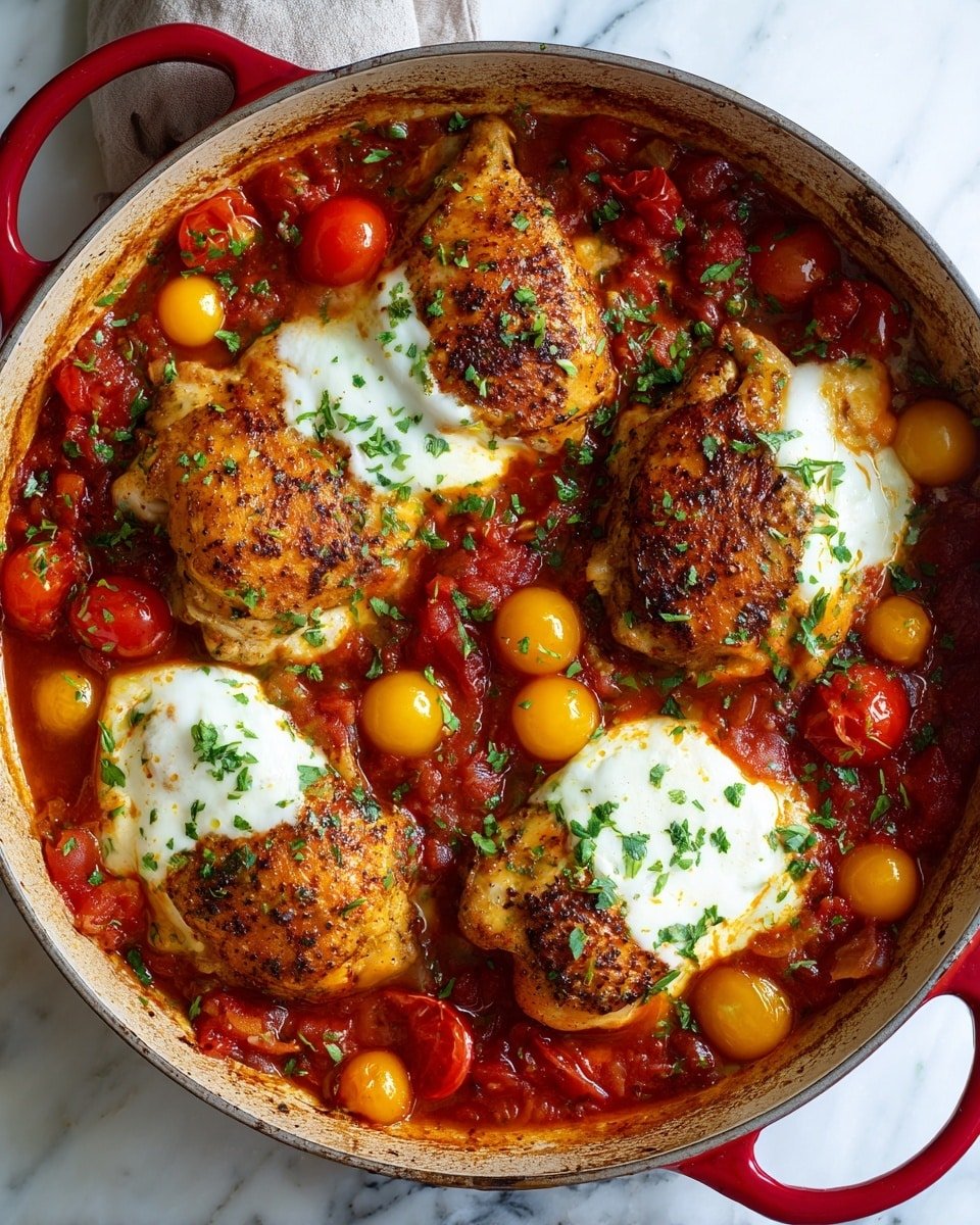 Garlic Tomato Chicken with Mozzarella Recipe - Recipe Image — Garlic Tomato Chicken with Mozzarella, flavorful chicken dish, easy tomato chicken recipe, cheesy chicken dinner, healthy chicken with mozzarella