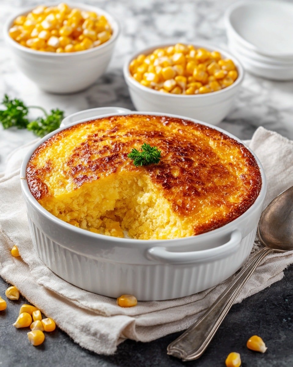 Ruths Chris Corn Pudding Recipe - Recipe Image — Ruths Chris Corn Pudding, Ruths Chris Corn Pudding Recipe, easy corn pudding, creamy baked corn side dish, holiday corn casserole