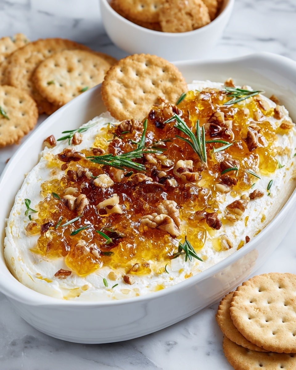 Goat Cheese Appetizer with Fig Jam and Pecans Recipe - Recipe Image — Goat Cheese Appetizer with Fig Jam and Pecans, goat cheese appetizer, fig jam appetizer, pecan cheese spread, elegant appetizer ideas