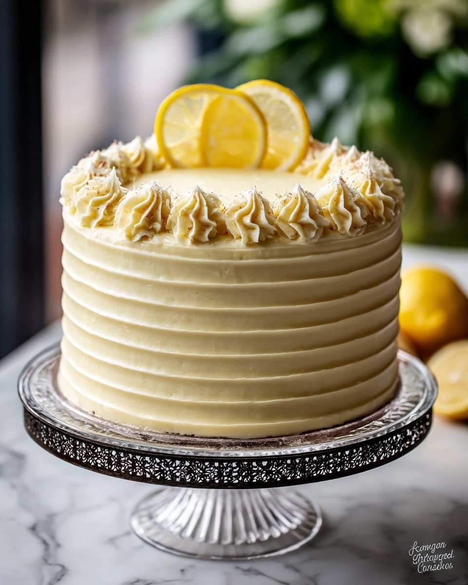 Creamy Lemon Cheesecake Cake Recipe - Recipe Image — Creamy Lemon Cheesecake Cake, Easy Lemon Cheesecake Dessert, Lemon Cake with Cheesecake Filling, Quick Lemon Cheesecake Recipe, Bright Citrusy Cake