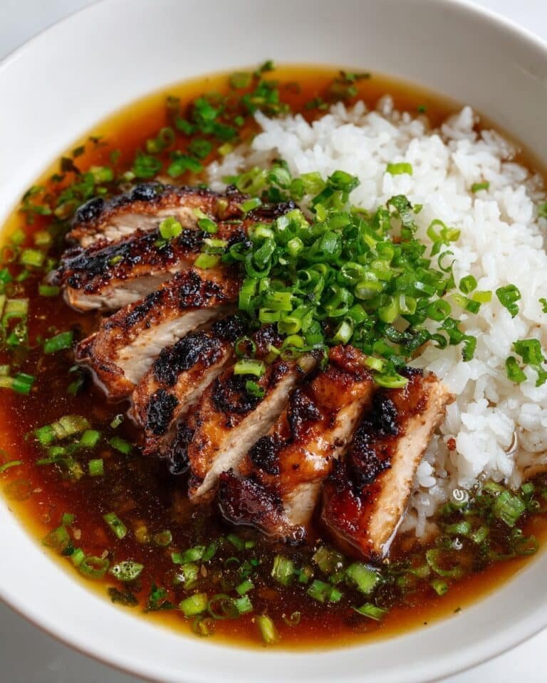 Caramelised Soy Chicken in Garlic Ginger Broth with Rice Recipe