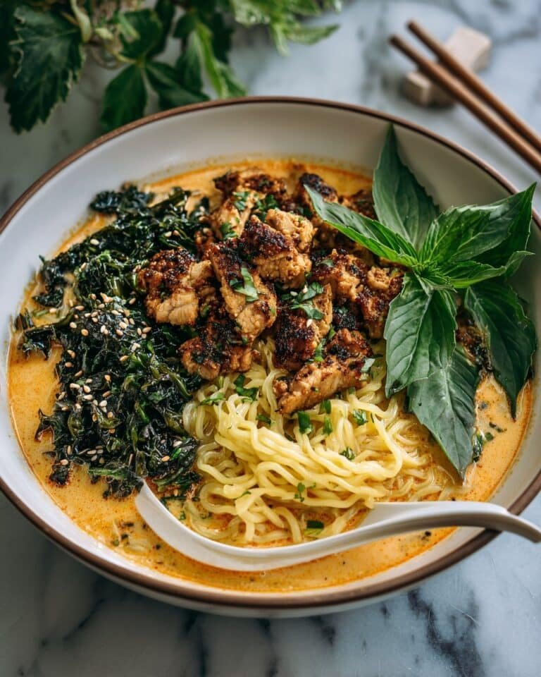 30 Minute Crispy Thai Peanut Chicken Ramen Recipe