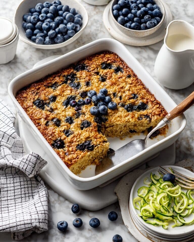 Zucchini Blueberry Baked Oatmeal Recipe