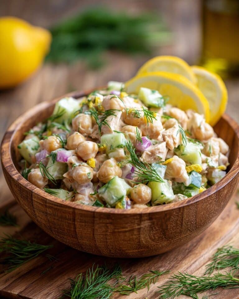 Healthy Tuna Garbanzo Bean Salad Recipe
