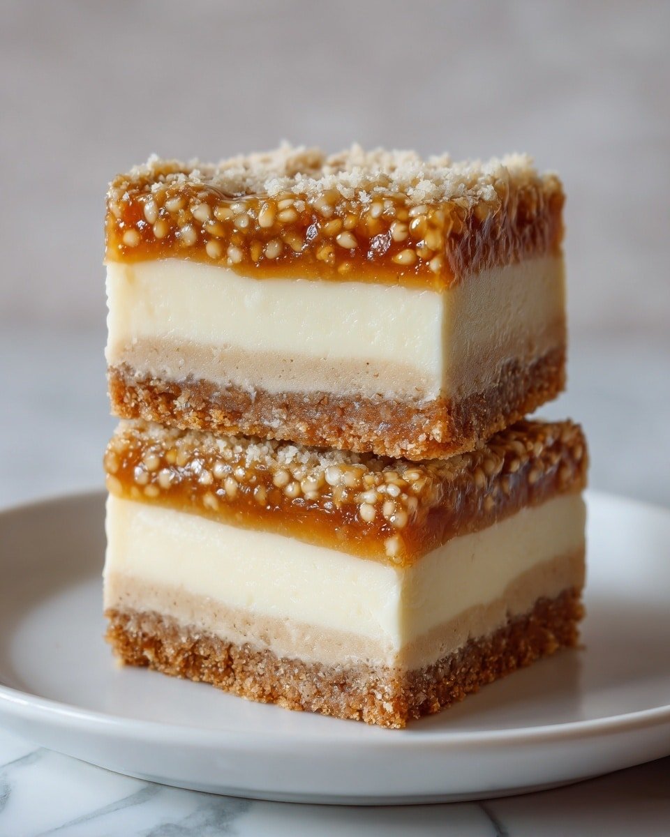 Decadent Fig and Cream Cheese Bars Recipe - Recipe Image — Decadent Fig and Cream Cheese Bars, fig and cream cheese dessert, easy fruit bars recipe, sweet and tangy fig bars, buttery crust fig bars