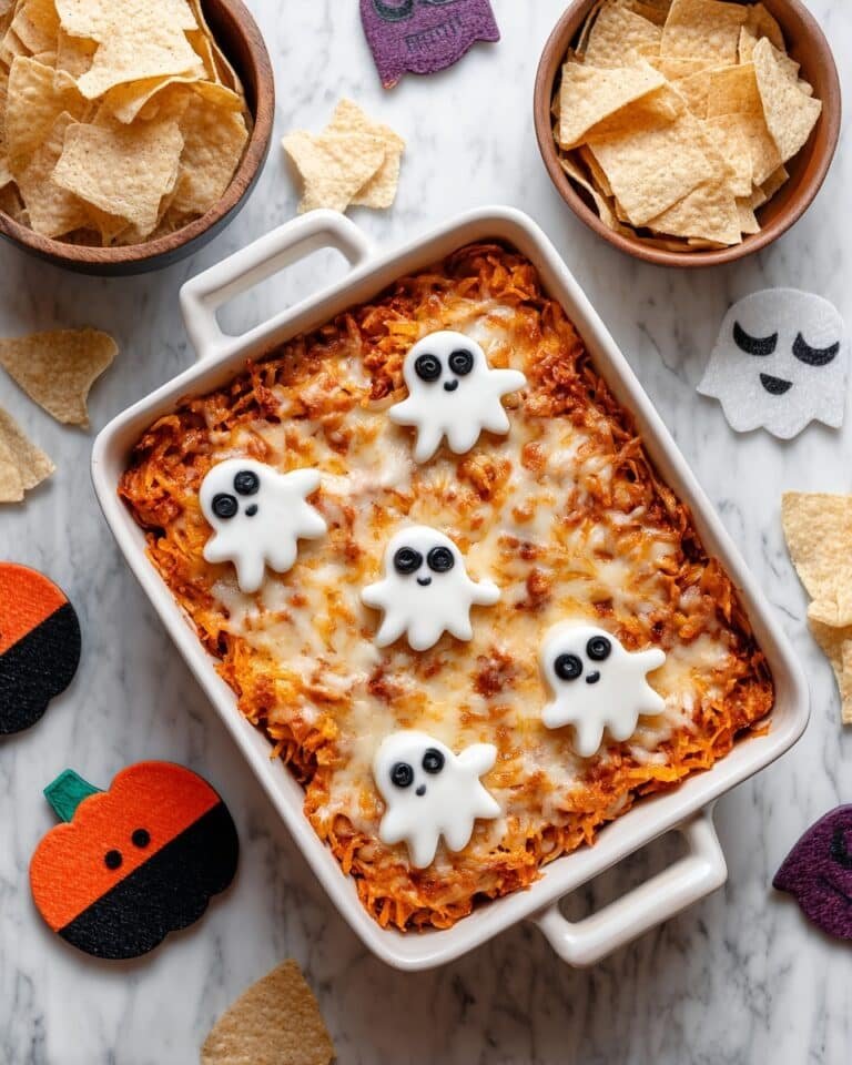 Halloween Buffalo Chicken Dip (Booffalo Dip) Recipe