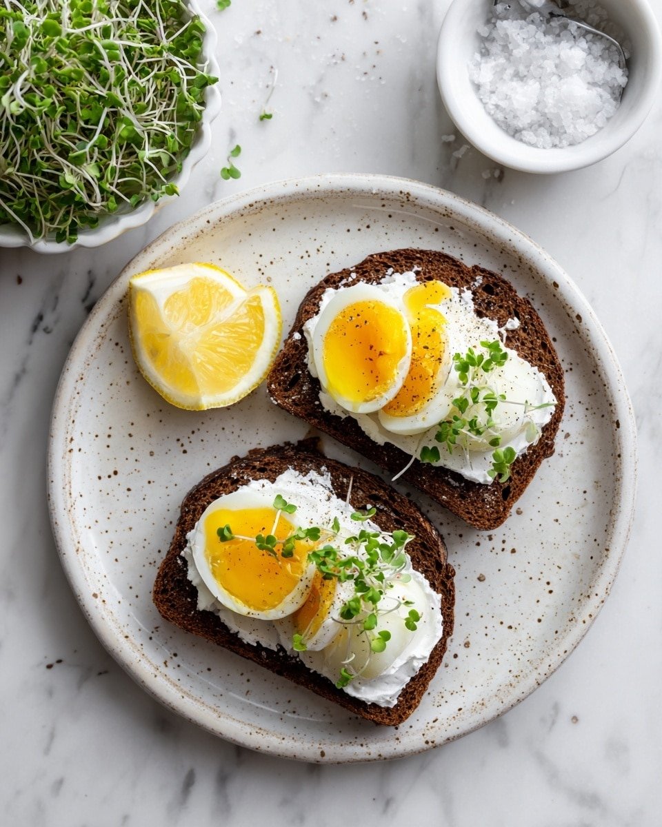 Smashed 7-Minute Eggs on Toast Recipe - Recipe Image — Smashed 7-Minute Eggs on Toast, quick egg breakfast ideas, easy egg and toast recipes, flavorful breakfast with soft boiled eggs, simple morning egg dish