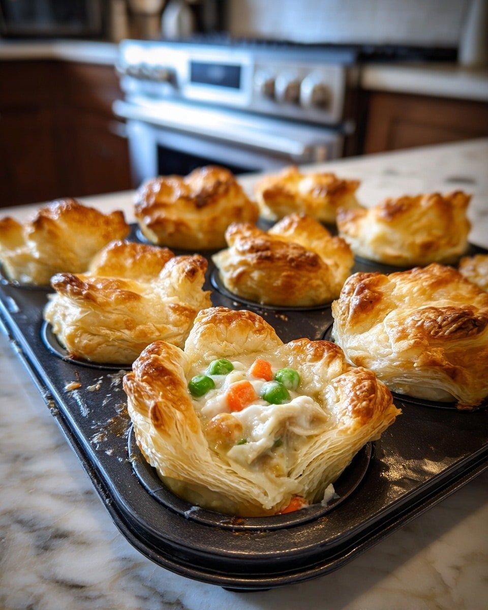 Mini Chicken Pot Pies Recipe - Recipe Image — Mini Chicken Pot Pies, Mini Chicken Pot Pies Recipe, Easy Chicken Pot Pies, Homemade Mini Chicken Pot Pies, Comfort Food Recipes