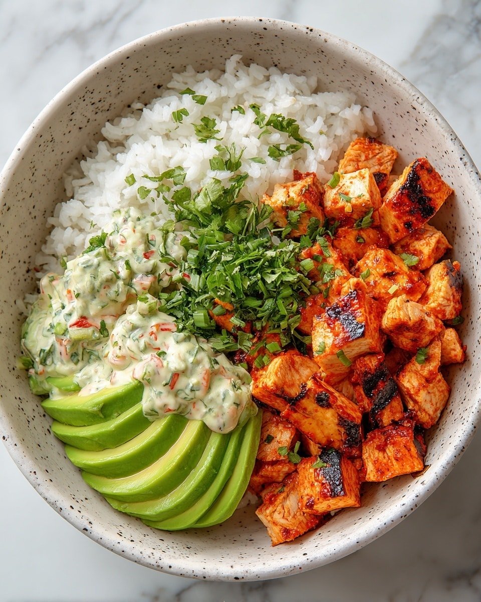 Coconut Chicken Rice Bowl: A Tropical Twist in 20 Minutes Recipe - Recipe Image — Coconut Chicken Rice Bowl, Tropical Chicken Rice Bowl, 20-minute Chicken Rice Bowl, Easy Coconut Chicken Recipe, Quick Tropical Dinner