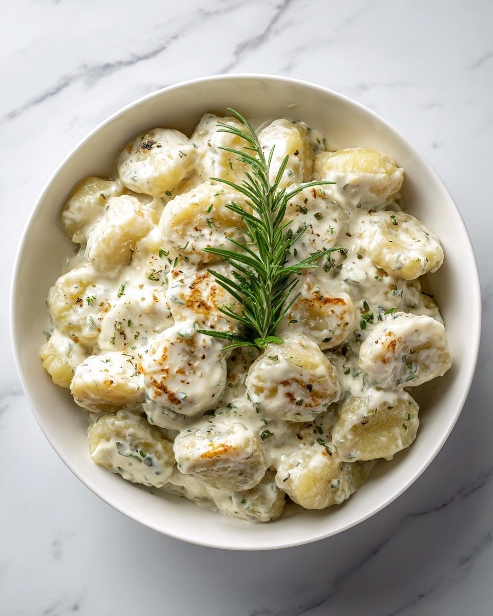 Millionaire Gnocchi with Creamy Truffle Parmesan Sauce Recipe - Recipe Image — Millionaire Gnocchi with Creamy Truffle Parmesan Sauce, luxurious gnocchi dishes, easy truffle gnocchi recipe, indulgent potato gnocchi with sauce, comfort food with a gourmet touch