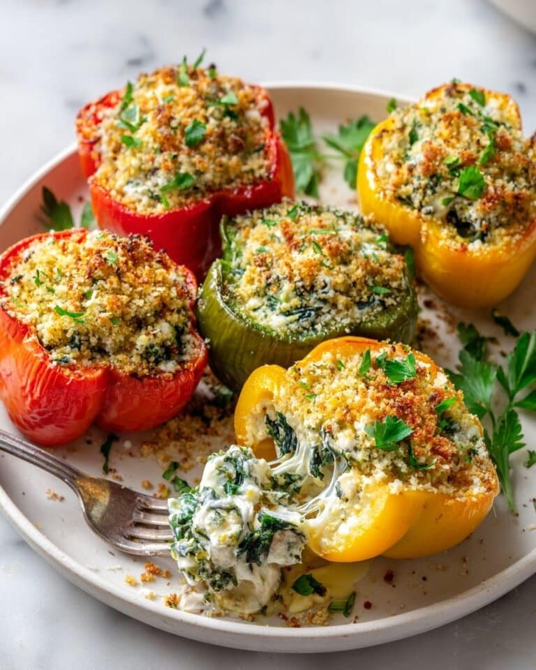 Herby Ricotta Stuffed Bell Peppers Recipe