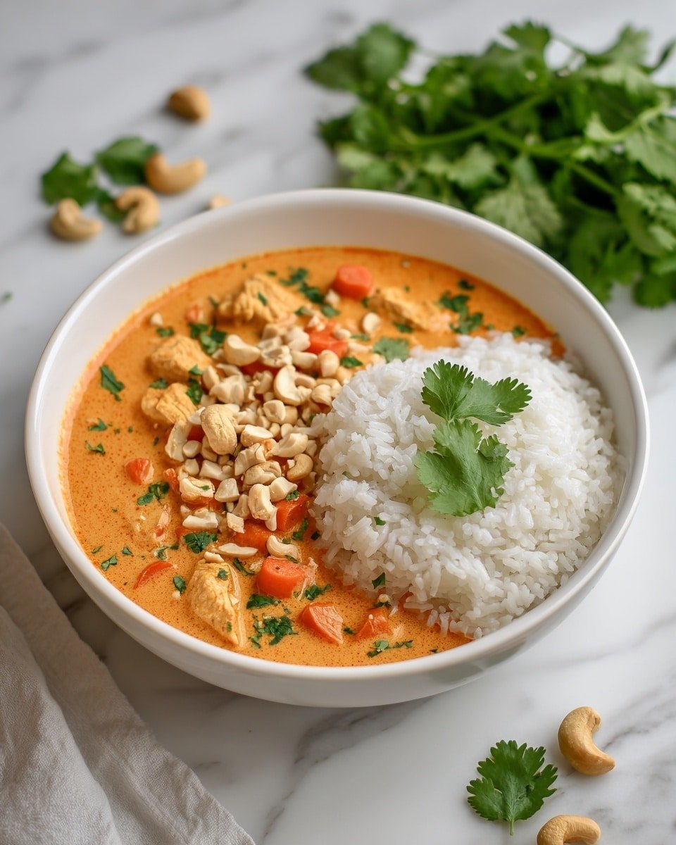 Thai Peanut Curry Recipe - Recipe Image — Thai Peanut Curry, Thai Peanut Curry Recipe, Easy Thai Peanut Curry, Healthy Thai Curry with Peanut Butter, Coconut Chicken Curry