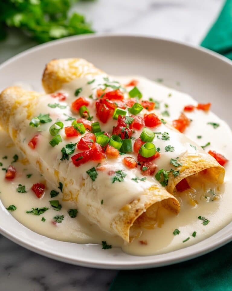 Chicken Enchiladas with Sour Cream White Sauce Recipe