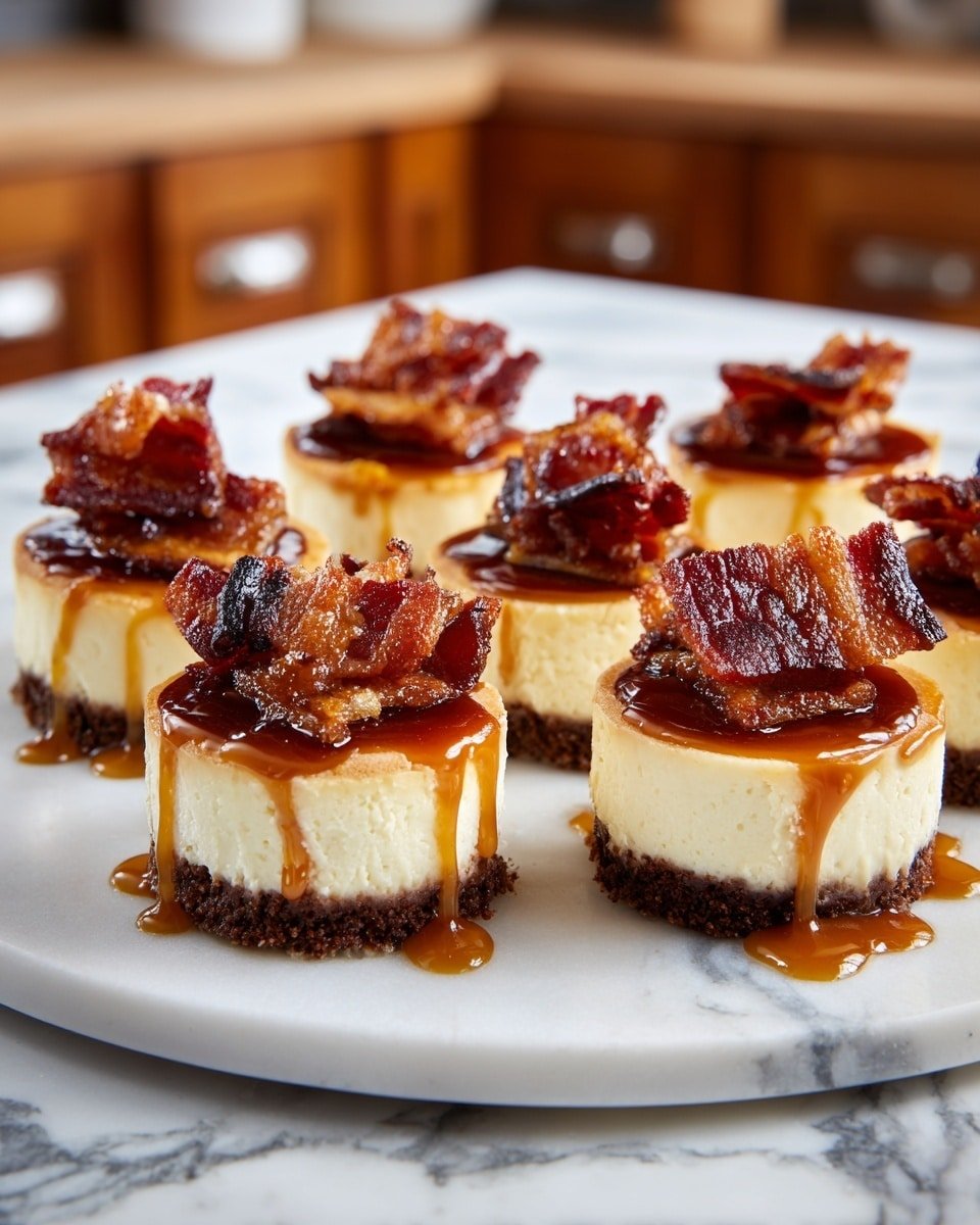Indulgent Spicy Maple Bacon Cheesecake Bites Recipe - Recipe Image — Indulgent Spicy Maple Bacon Cheesecake Bites, Spicy Maple Bacon Cheesecake Bites, Easy Bacon Cheesecake Appetizer, Sweet and Spicy Bacon Bites, Make-ahead Cheesecake Nibbles