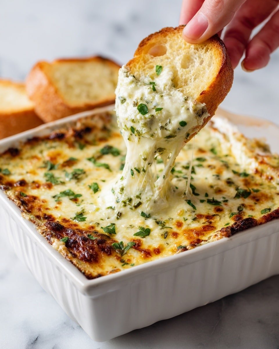 Garlic Bread Dip Recipe - Recipe Image — Garlic Bread Dip, easy garlic bread dip recipe, cheesy garlic dip, baked garlic dip, crowd-pleasing appetizer