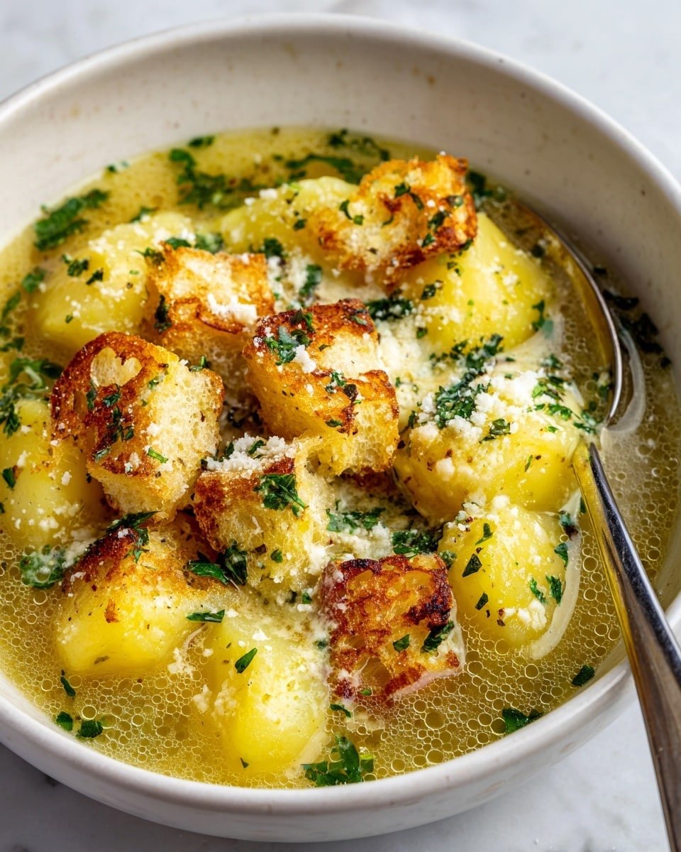 Soothing Hangover Cure Garlic Potato Soup Recipe - Recipe Image — Soothing Hangover Cure Garlic Potato Soup, cozy breakfast comfort food, easy restorative soup recipe, nourishing garlic potato soup, gentle recovery meal