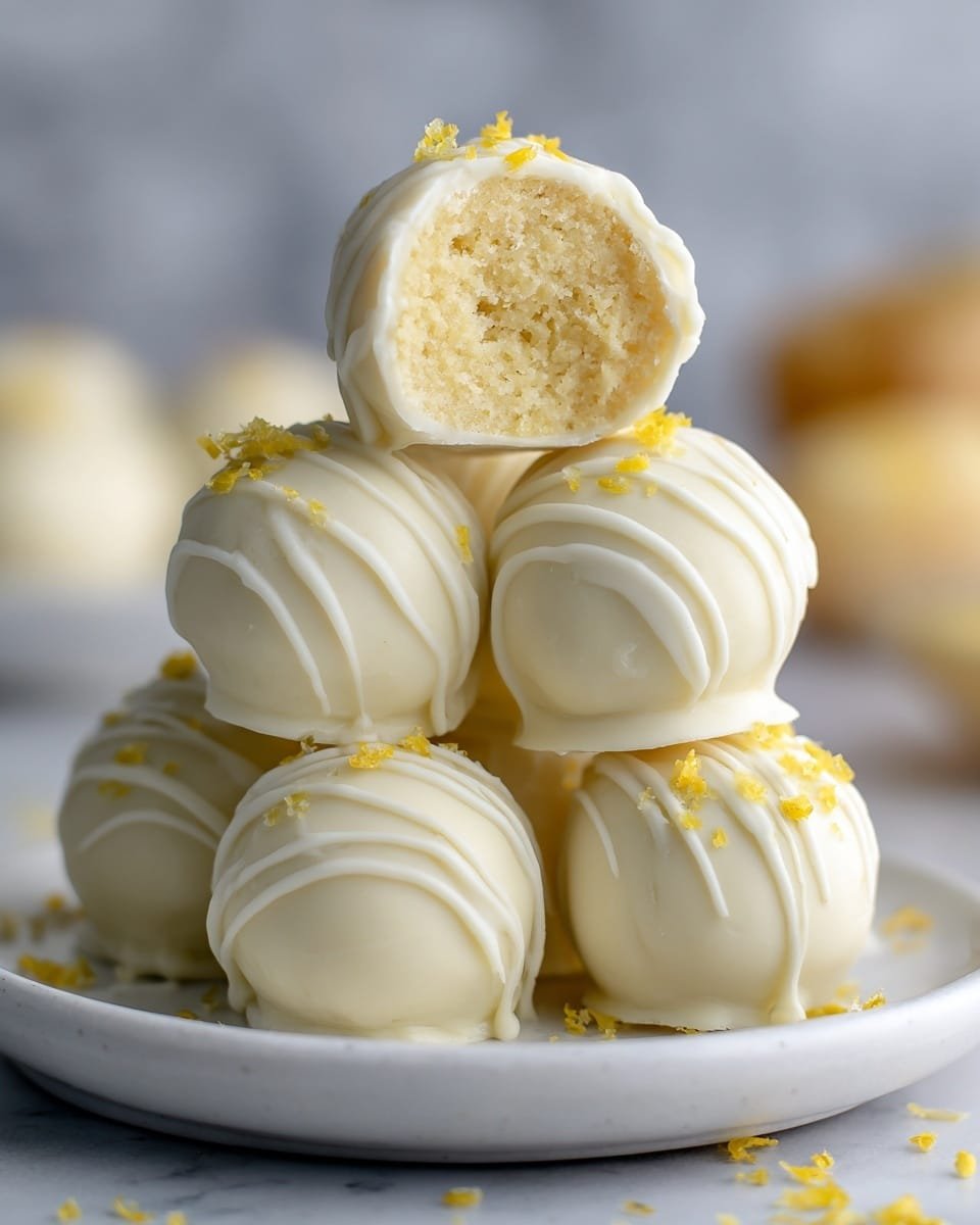 Creamy Lemon Truffles Recipe - Recipe Image — Creamy Lemon Truffles, Lemon Truffles, Lemon Chocolate Bites, Easy Lemon Truffles, Gourmet Lemon Treats