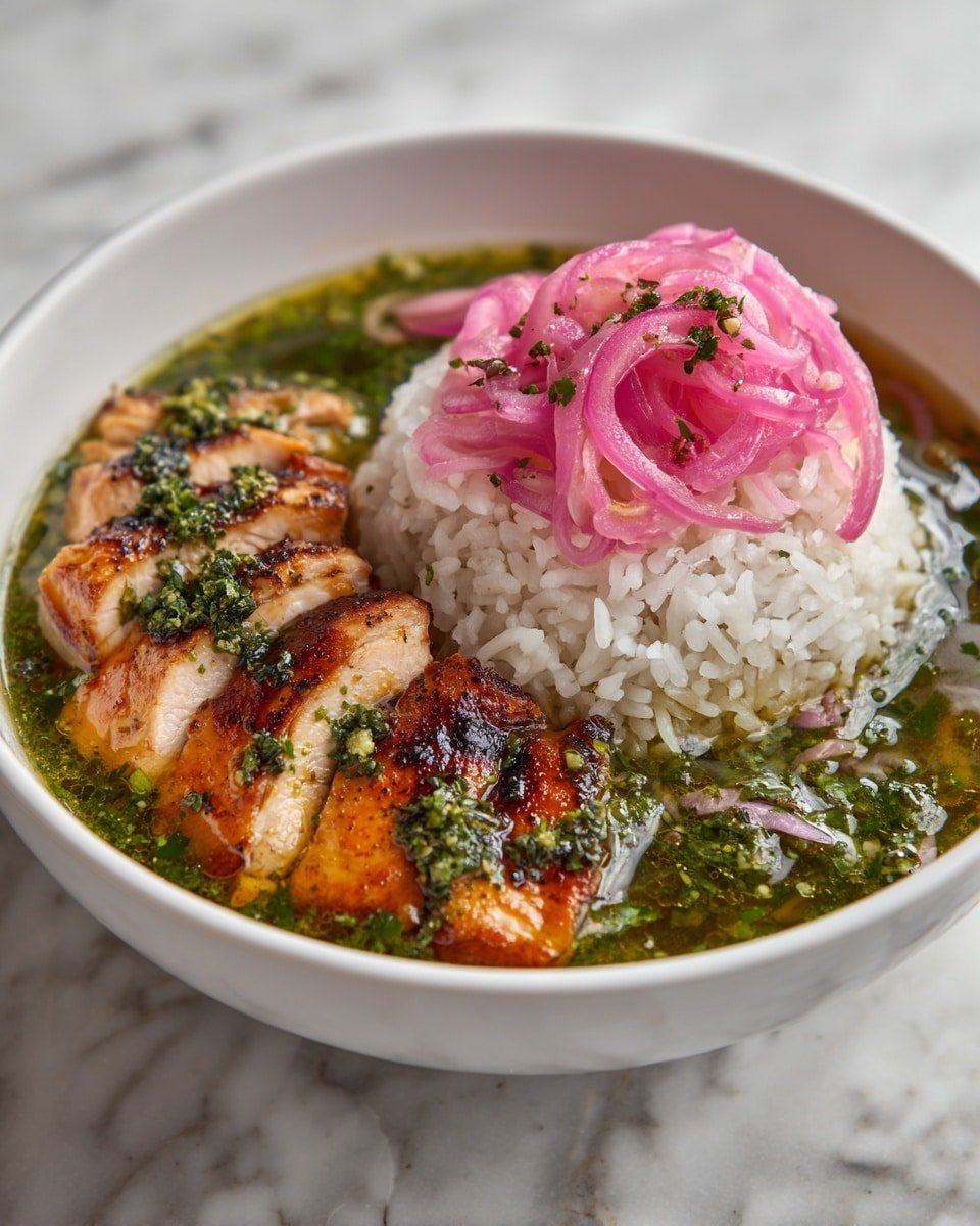 Green Herby Chicken and Rice Soup Recipe - Recipe Image — Green Herby Chicken and Rice Soup, chicken and rice soup with herbs, healthy chicken soup recipe, comforting chicken and rice soup, easy homemade chicken soup