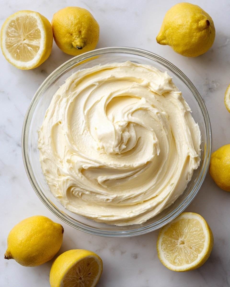 Lemon Cream Cheese Frosting Recipe - Recipe Image — Lemon Cream Cheese Frosting, Lemon Cream Cheese Frosting Recipe, Easy Lemon Frosting, Homemade Lemon Frosting, Tangy Cream Cheese Frosting