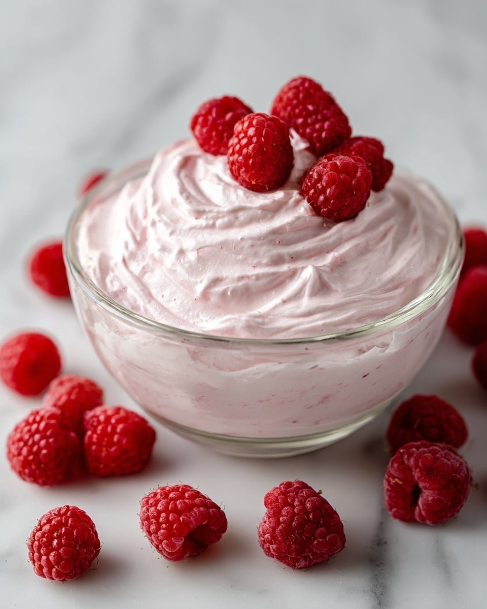 Raspberry Cream Cheese Frosting Recipe - Recipe Image — Raspberry Cream Cheese Frosting, raspberry frosting for cakes, cream cheese frosting recipes, easy raspberry frosting, fruit-flavored frosting ideas