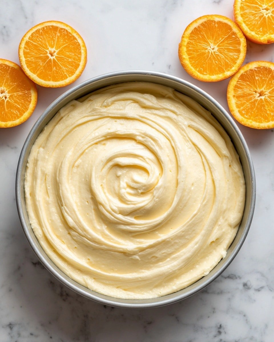 Orange Cream Cheese Frosting Recipe - Recipe Image — Orange Cream Cheese Frosting, citrus cream cheese frosting, fluffy orange frosting recipe, homemade orange frosting, easy citrus frosting