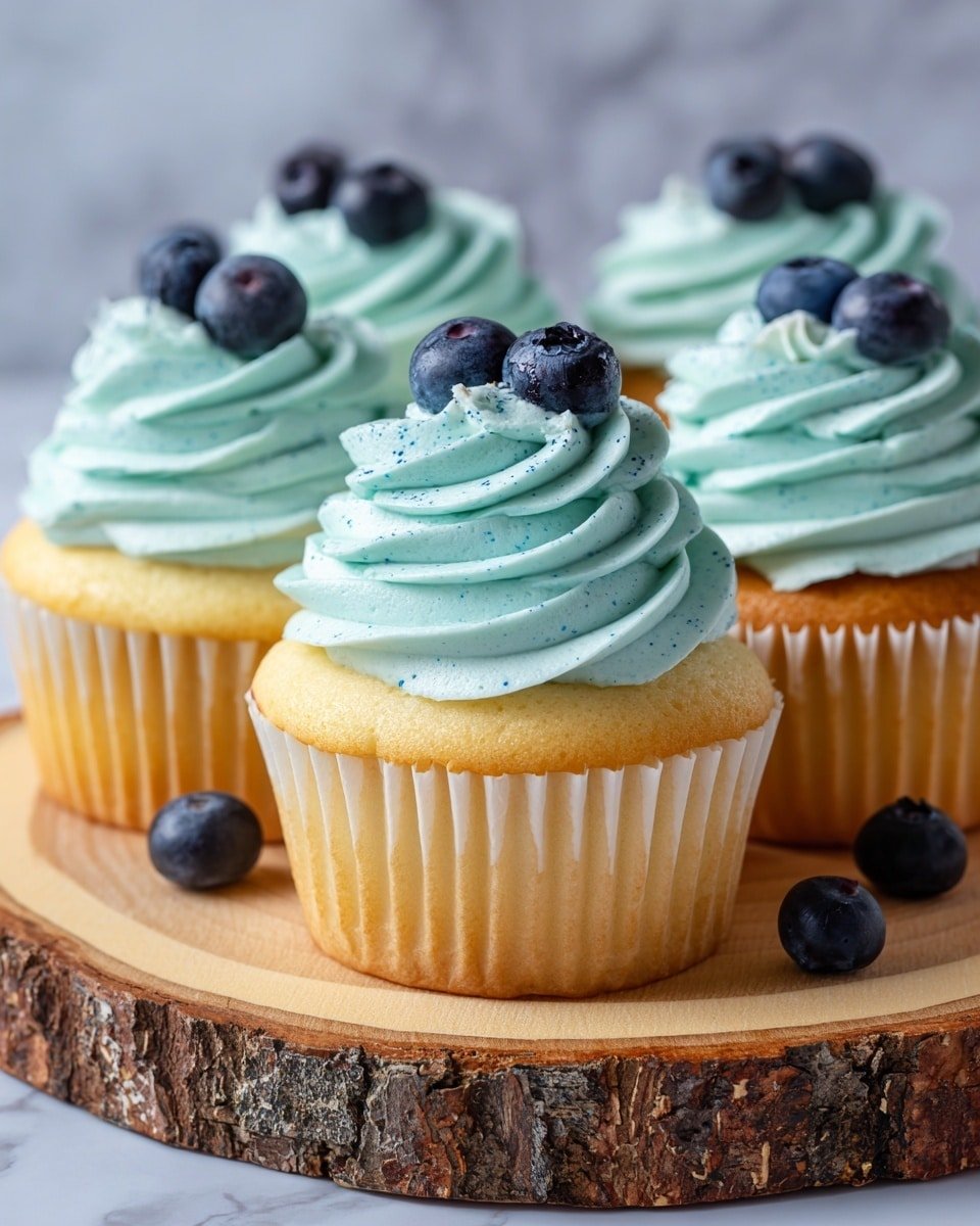 Blueberry Cream Cheese Frosting Recipe - Recipe Image — Blueberry Cream Cheese Frosting, easy blueberry frosting, homemade blueberry frosting, fruity cream cheese frosting, vibrant frosting for cakes