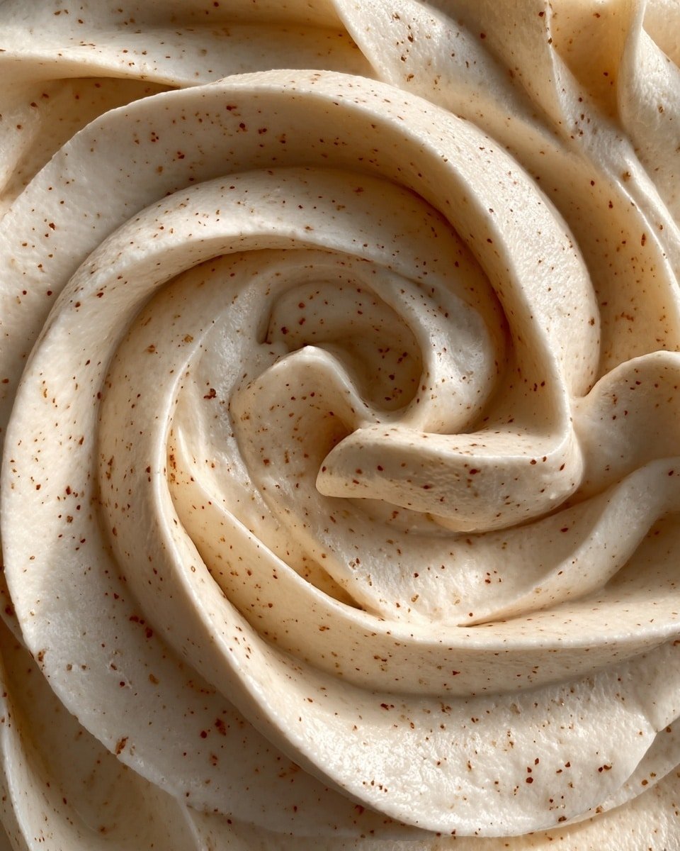 Pumpkin Spice Cream Cheese Frosting Recipe - Recipe Image — Pumpkin Spice Cream Cheese Frosting, fall frosting ideas, pumpkin spice frosting recipe, easy cream cheese frosting, spiced frosting for cupcakes