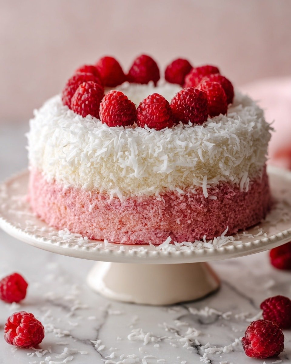 Snowball Cake Recipe – 7 Irresistible Reasons to Try This Raspberry Coconut Dessert Recipe - Recipe Image — Snowball Cake, Raspberry Coconut Dessert, Easy Snowball Cake Recipe, Cozy Baked Cake, Delicious Raspberry Coconut Treat