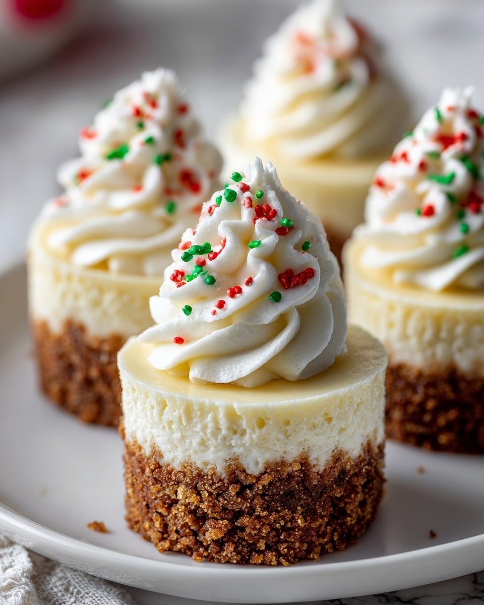 Mini Christmas Cheesecakes: 6 Irresistible Bites of Joy Recipe - Recipe Image — Mini Christmas Cheesecakes, festive mini cheesecakes, holiday dessert bites, easy Christmas treats, individual cheesecake recipes