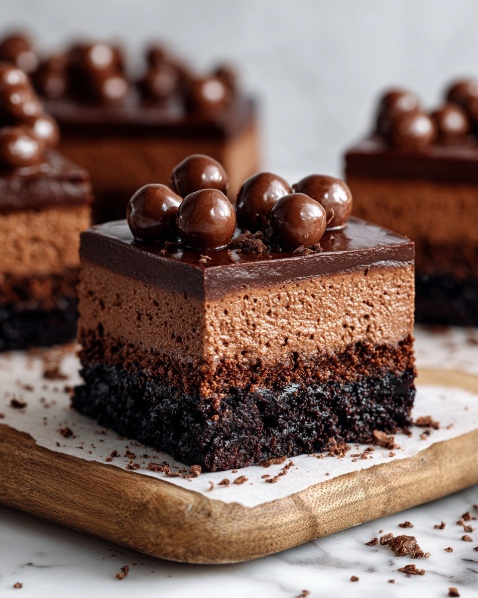 Chocolate Cheesecake Bars with Oreo Crust and Chocolate Ganache Recipe - Recipe Image — Chocolate Cheesecake Bars with Oreo Crust and Chocolate Ganache, Chocolate Cheesecake Bars, Oreo Cheesecake Bars, Easy Chocolate Cheesecake Recipe, No-Bake Cheesecake Bars