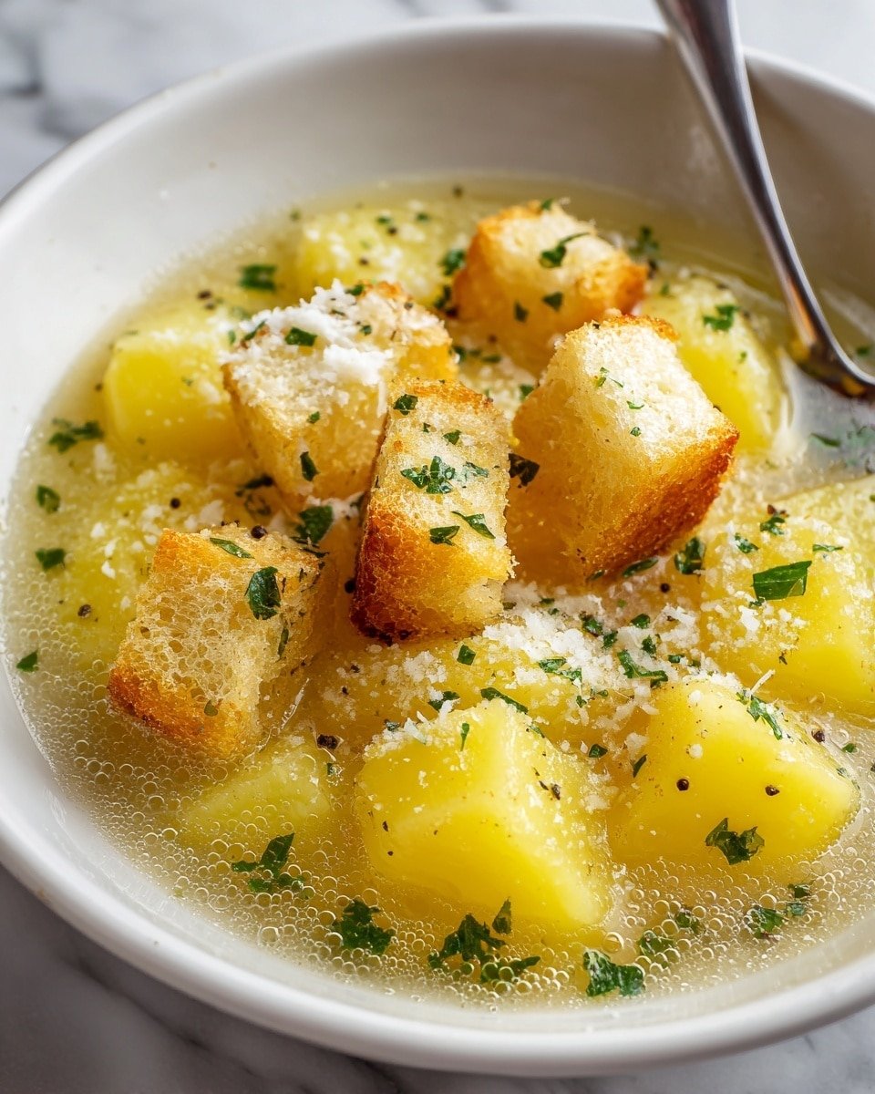 Soothing Hangover Cure Garlic Potato Soup Recipe - Recipe Image — Soothing Hangover Cure Garlic Potato Soup, cozy breakfast comfort food, easy restorative soup recipe, nourishing garlic potato soup, gentle recovery meal