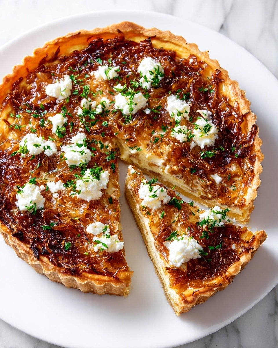 Irresistible Caramelized Onion and Goat Cheese Tarts in 3 Easy Steps Recipe - Recipe Image — Irresistible Caramelized Onion and Goat Cheese Tarts, caramelized onion tart recipe, goat cheese tart easy, savory puff pastry tart, simple appetizer recipes