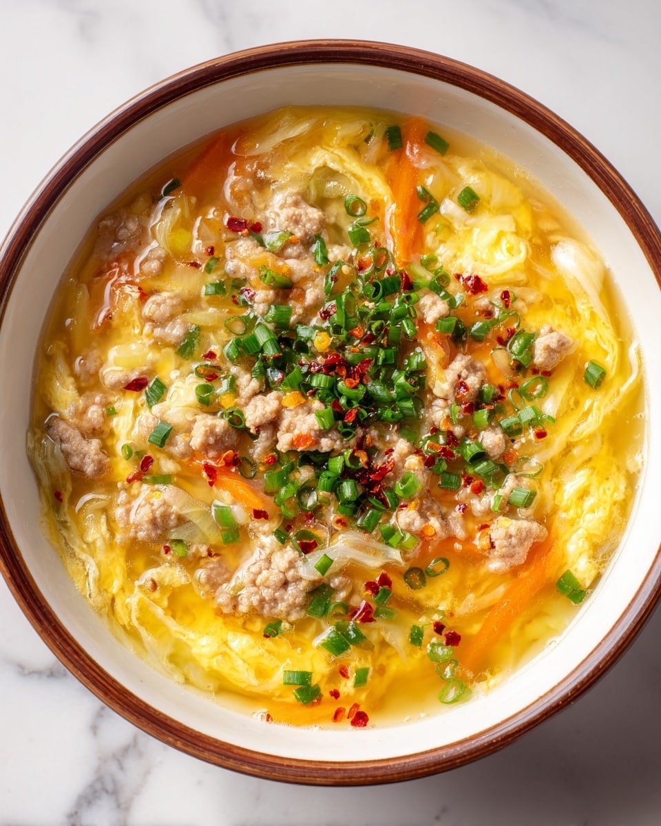 One-Pot Egg Roll Soup with Green Onions and Ginger Recipe - Recipe Image — One-Pot Egg Roll Soup, Egg Roll Soup with Green Onions and Ginger, Easy Egg Roll Soup Recipe, Comforting Asian-Inspired Soup, Weeknight Egg Roll Soup