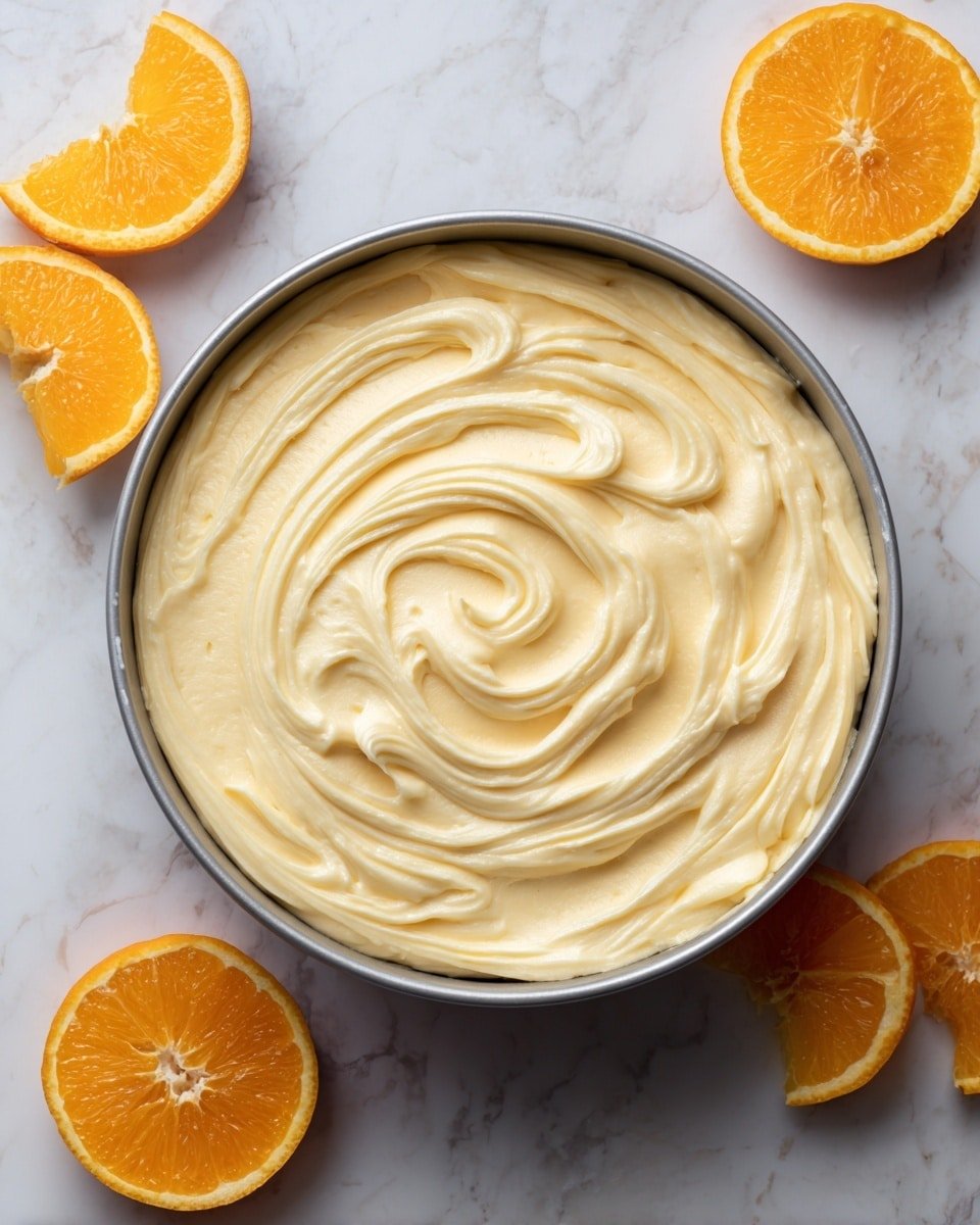 Orange Cream Cheese Frosting Recipe - Recipe Image — Orange Cream Cheese Frosting, citrus cream cheese frosting, fluffy orange frosting recipe, homemade orange frosting, easy citrus frosting