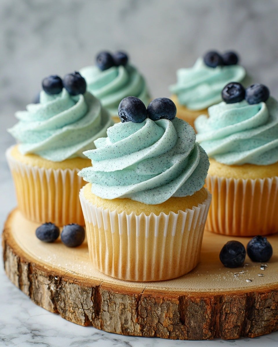 Blueberry Cream Cheese Frosting Recipe - Recipe Image — Blueberry Cream Cheese Frosting, easy blueberry frosting, homemade blueberry frosting, fruity cream cheese frosting, vibrant frosting for cakes
