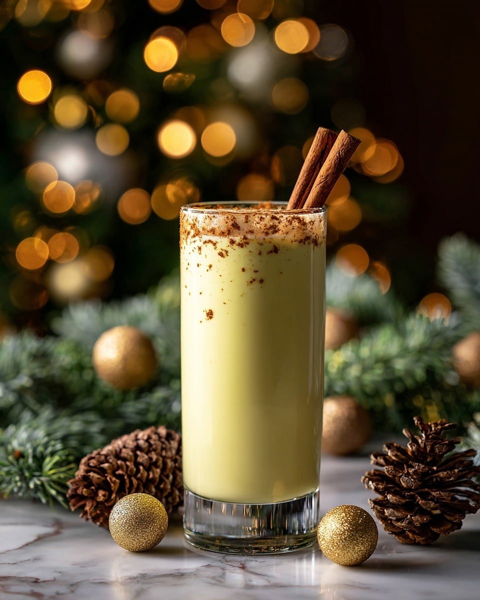 Bourbon Eggnog Recipe - Recipe Image — Bourbon Eggnog, holiday eggnog recipe, festive bourbon drinks, easy eggnog with bourbon, creamy eggnog recipe