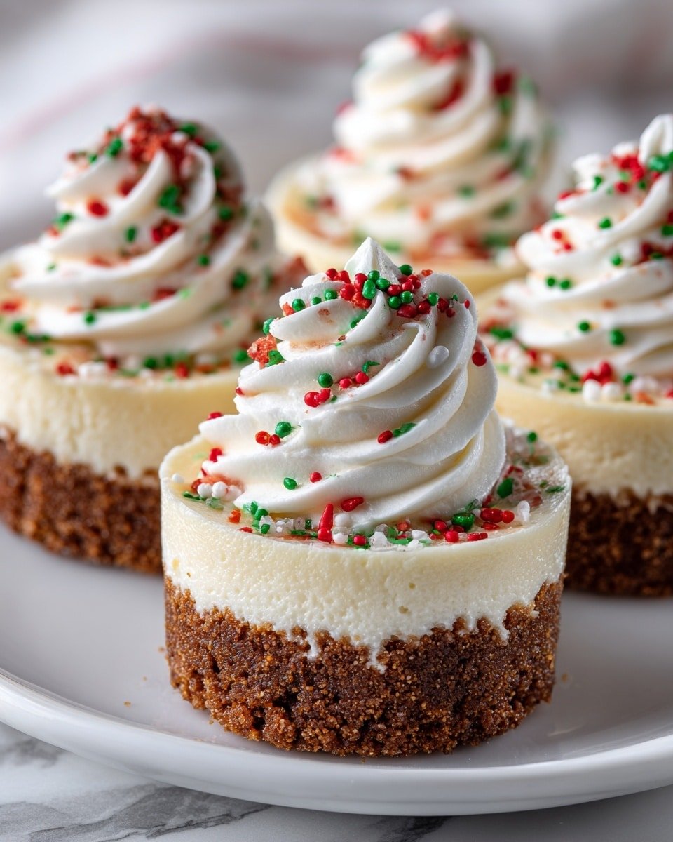 Mini Christmas Cheesecakes: 6 Irresistible Bites of Joy Recipe - Recipe Image — Mini Christmas Cheesecakes, festive mini cheesecakes, holiday dessert bites, easy Christmas treats, individual cheesecake recipes