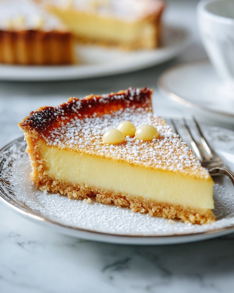 Authentic Italian Torta della Nonna Recipe - Recipe Image — Authentic Italian Torta della Nonna, Italian dessert recipes, Tuscan pastry, lemon custard tart, traditional Italian sweets