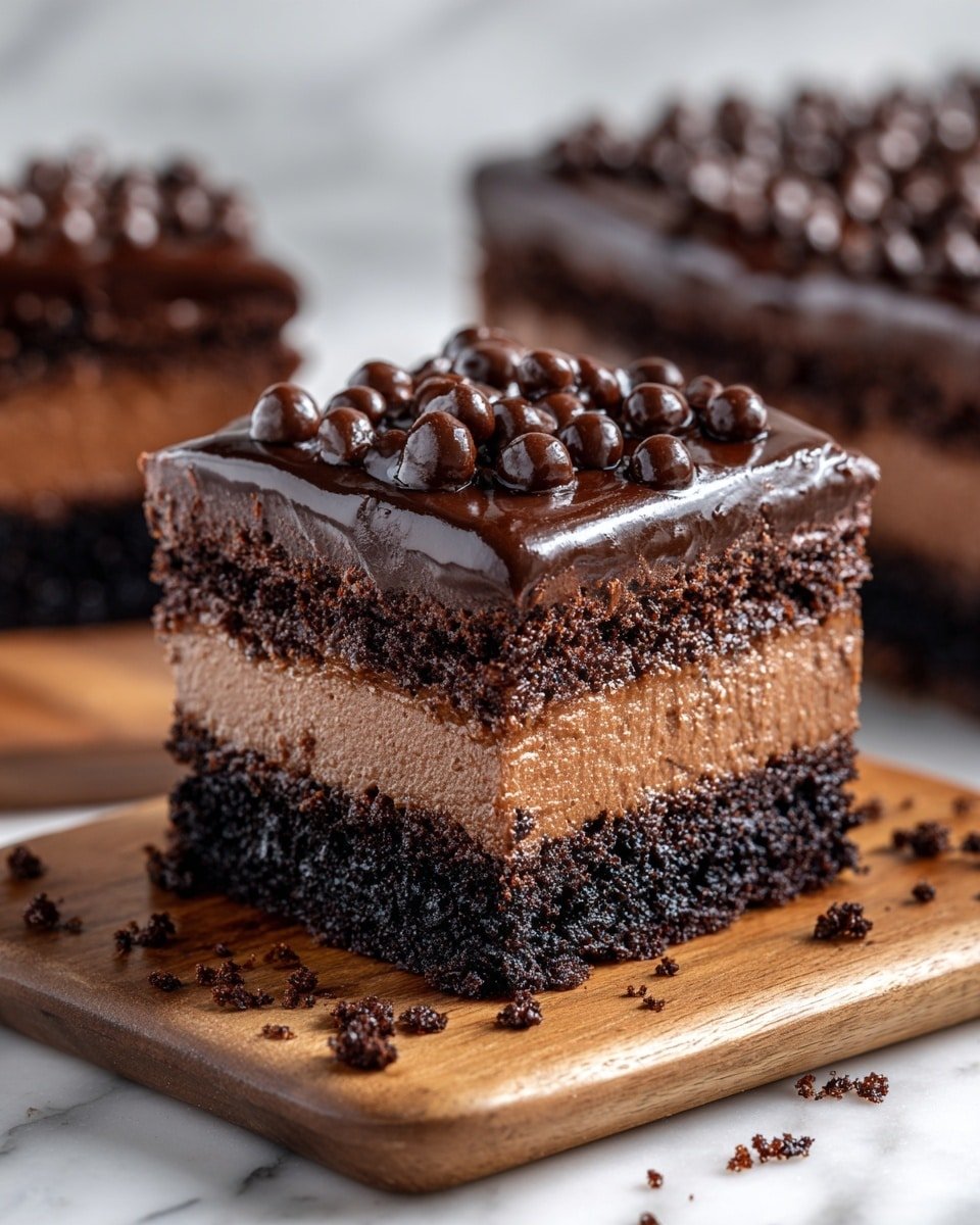 Chocolate Cheesecake Bars with Oreo Crust and Chocolate Ganache Recipe - Recipe Image — Chocolate Cheesecake Bars with Oreo Crust and Chocolate Ganache, Chocolate Cheesecake Bars, Oreo Cheesecake Bars, Easy Chocolate Cheesecake Recipe, No-Bake Cheesecake Bars