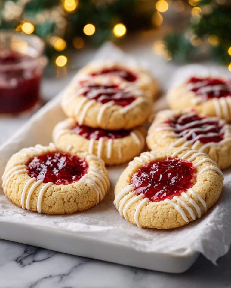 Raspberry and Almond Shortbread Thumbprint Cookies Recipe