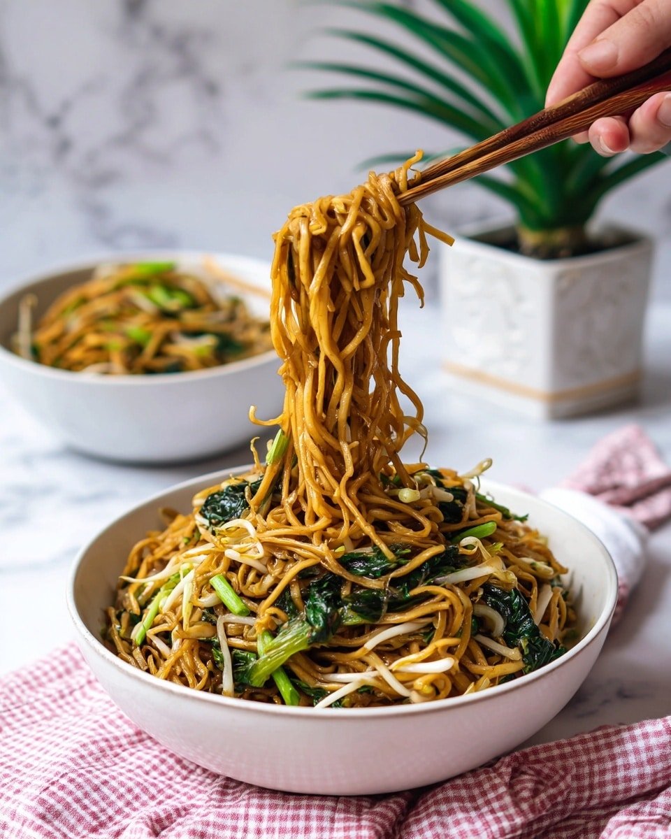 Street Style Thai Drunken Noodles Recipe - Recipe Image — Street Style Thai Drunken Noodles, Thai Drunken Noodles, Thai noodle stir-fry, easy Thai street food, spicy Thai noodles