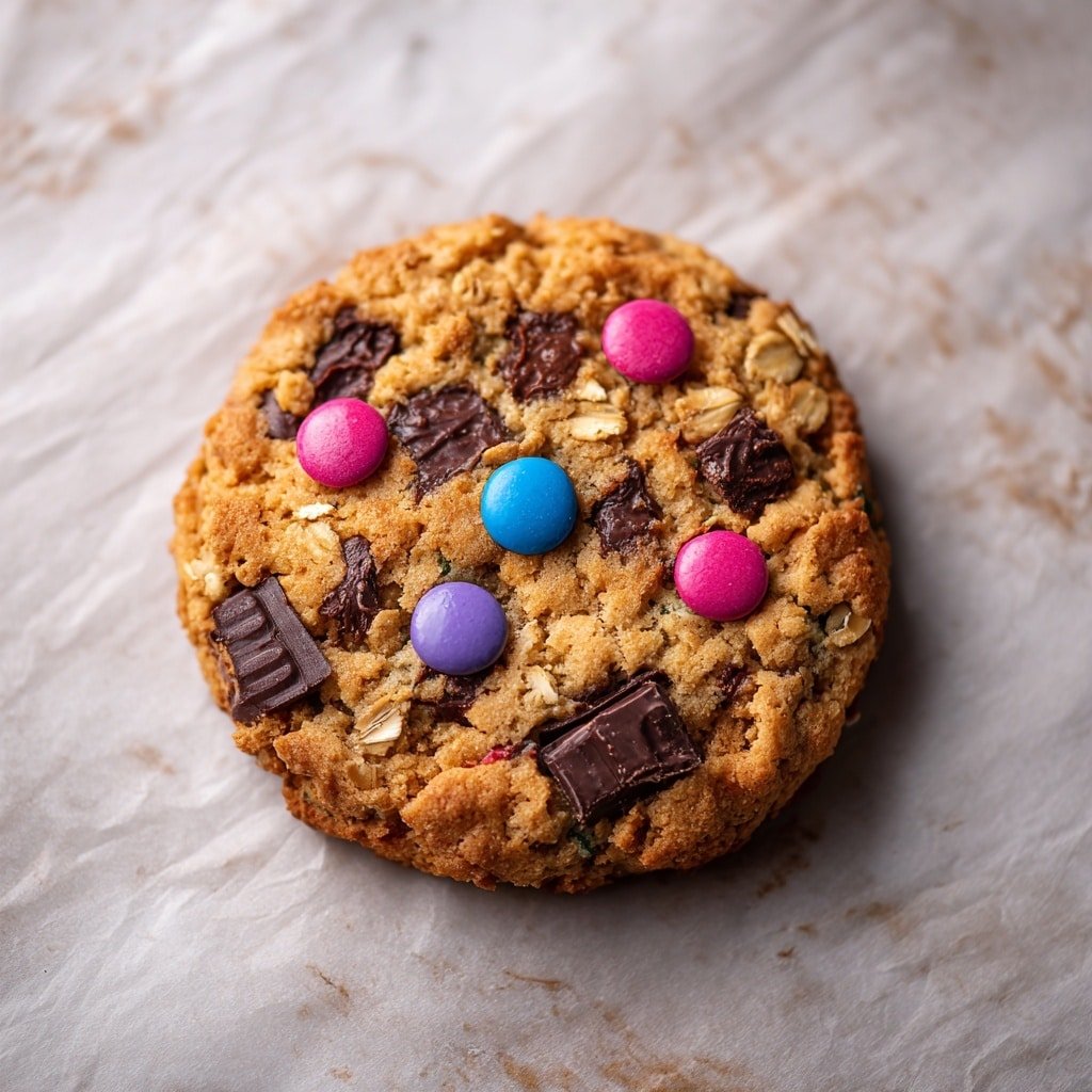 High Protein Single Serve Protein Monster Cookie Recipe - Recipe Image — High Protein Single Serve Protein Monster Cookie, healthy cookie recipe, easy single-serve cookie, protein-packed dessert, quick healthy snack