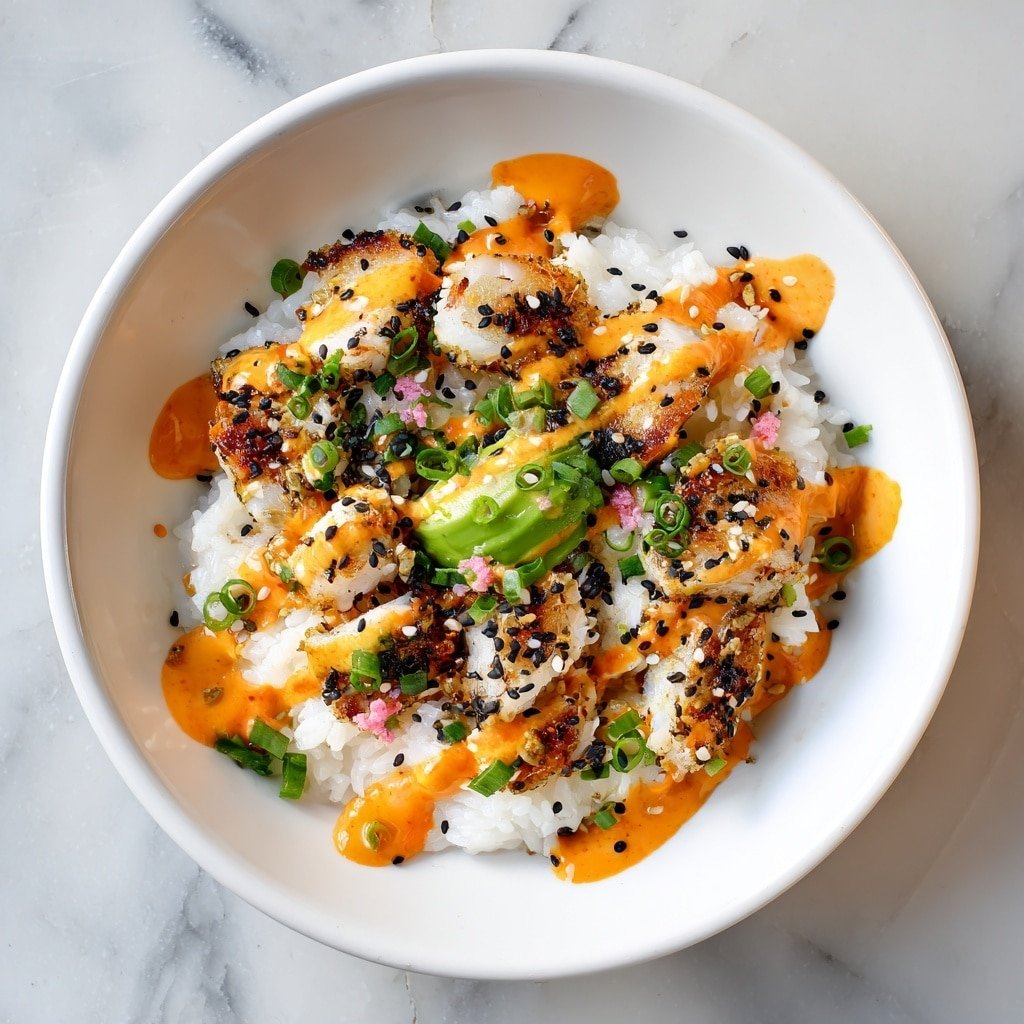 Spicy Crab Sushi Bowls Recipe - Recipe Image — Spicy Crab Sushi Bowls, spicy crab sushi bowls recipe, seafood sushi bowls, easy sushi bowl recipes, quick sushi dinner ideas