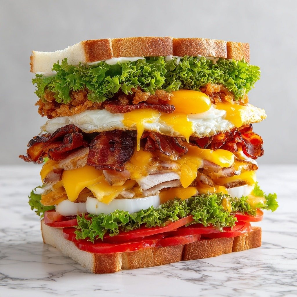 Cowboy Club Sandwich Recipe - Recipe Image — Cowboy Club Sandwich, Cowboy Club Sandwich Recipe, hearty club sandwich, rustic sandwich ideas, easy club sandwich