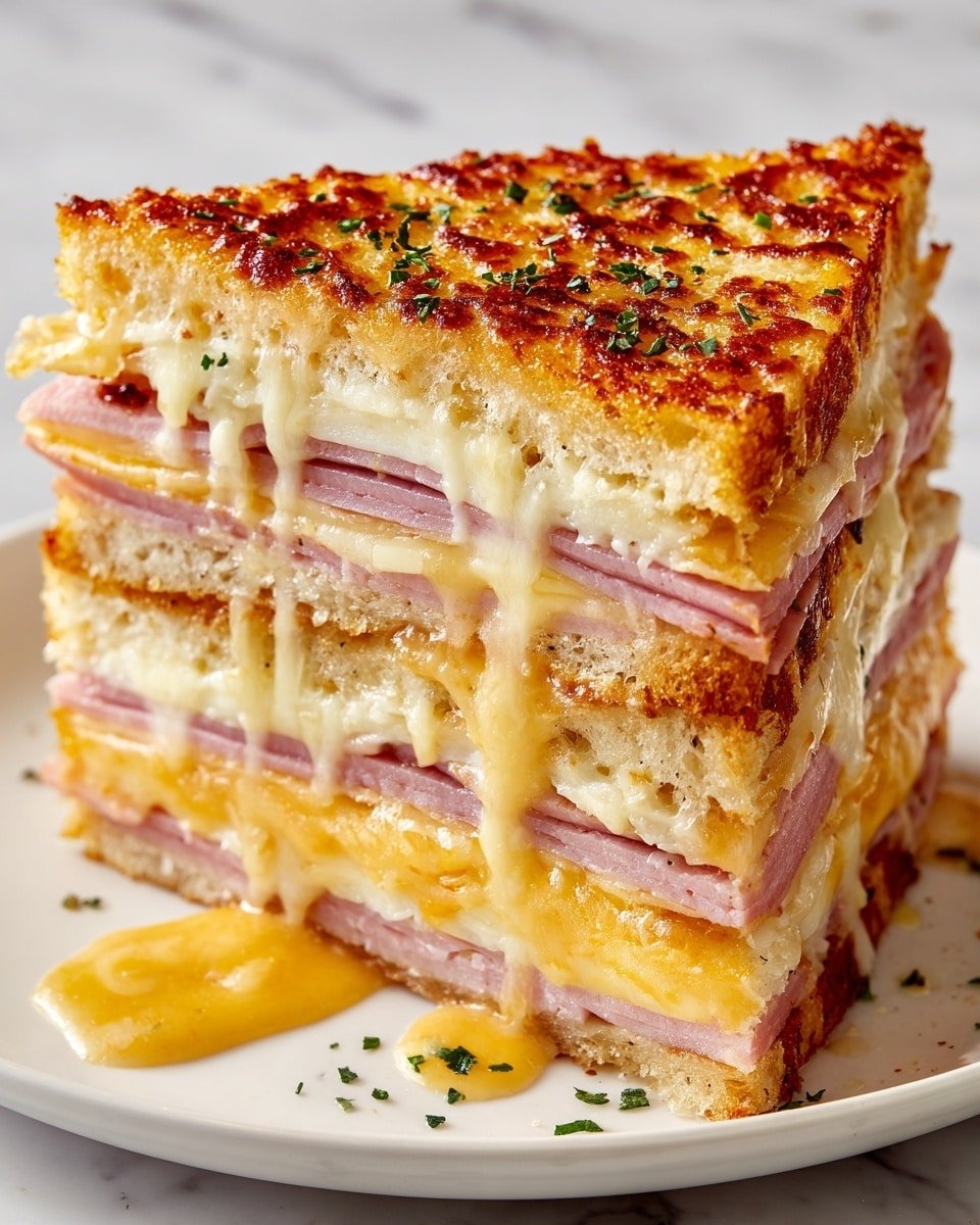 Monte Cristo Breakfast Casserole Recipe - Recipe Image — Monte Cristo Breakfast Casserole, hearty breakfast casserole, easy brunch casserole, make-ahead breakfast bake, savory egg casserole