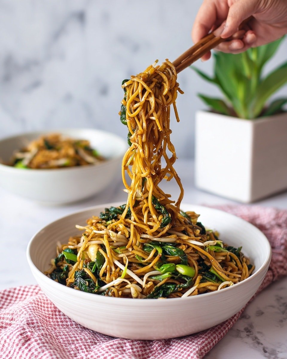 Street Style Thai Drunken Noodles Recipe - Recipe Image — Street Style Thai Drunken Noodles, Thai Drunken Noodles, Thai noodle stir-fry, easy Thai street food, spicy Thai noodles