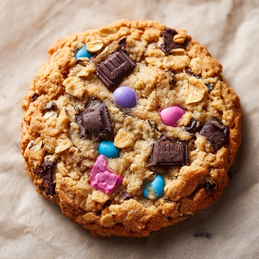 High Protein Single Serve Protein Monster Cookie Recipe - Recipe Image — High Protein Single Serve Protein Monster Cookie, healthy cookie recipe, easy single-serve cookie, protein-packed dessert, quick healthy snack