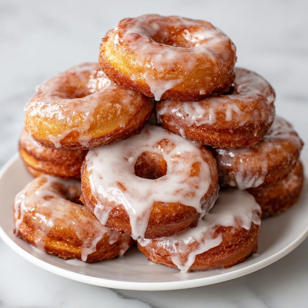 Baked Apple Donuts with Glaze Recipe - Recipe Image — Baked Apple Donuts with Glaze, baked apple donut recipe, easy baked apple donuts, autumn apple donuts, glazed baked donuts