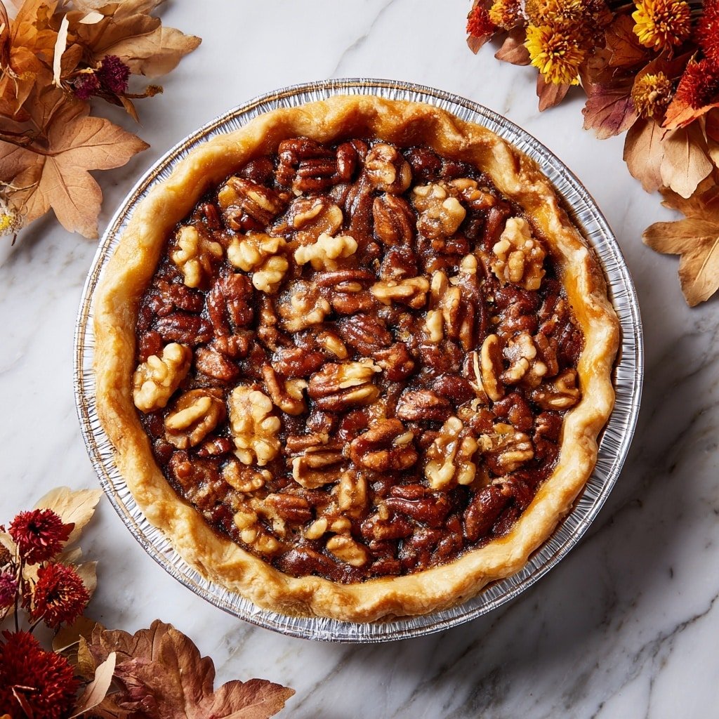 Maple Walnut Pie Recipe - Recipe Image — Maple Walnut Pie, Maple Walnut Pie Recipe, Easy Maple Walnut Pie, Autumn Pie with Maple and Walnuts, Homemade Maple Walnut Pie